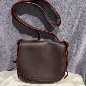 Coach 75th Anniversary Saddle Bag Brown/Red 9170 NWOT